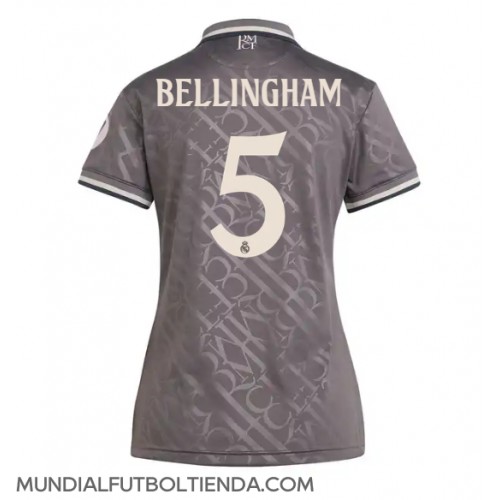 Camiseta Real Madrid Jude Bellingham #5 Tercera Equipación Replica 2024-25 para mujer mangas cortas